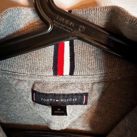Tommy Hilfiger - Men’s Quarter Zip, Grey, 100% cotton, Size M - Picture 2 of 9